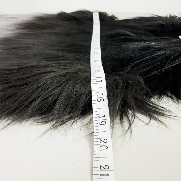 ABS Allen Schwartz Black Grey Ombre Fun Fur Vest - Picture 5 of 13